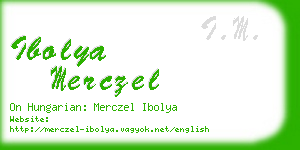 ibolya merczel business card